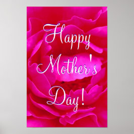 Happy Moederdag Roze Rose I Poster