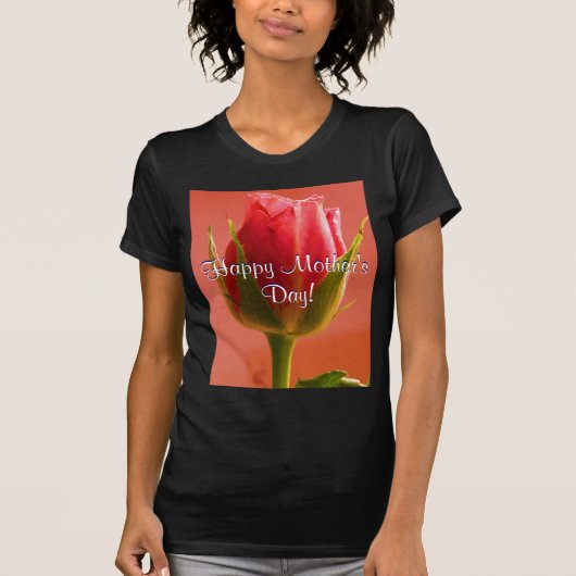 Happy Moederdag Roze Rose I T-shirt (Voorkant)