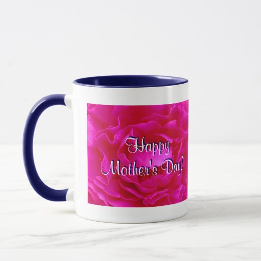 Happy Moederdag Roze Rose III Mok (Links)