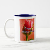 Happy Moederdag Roze Rose Tweekleurige Koffiemok (Links)