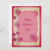 Happy Moederdag roze sierstrip Dandelion Seeds Fla Kaart (Voorkant)