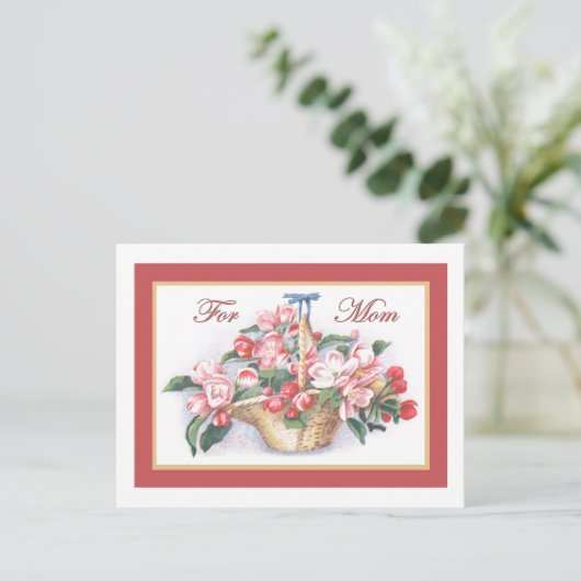 Happy Moederdag Rozen Briefkaart (Staand voorkant)