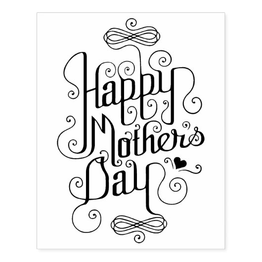 Happy Moederdag Rubber Art Stamp Rubberstempel (Afrduk)