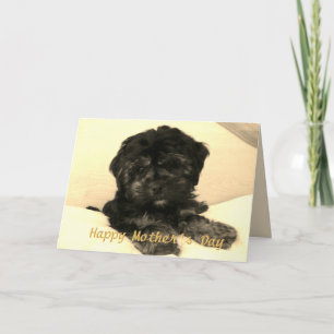 Happy Moederdag Schattige Baby Dog Kaart