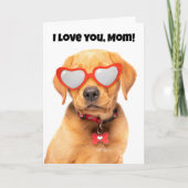 Happy Moederdag Schattige Labrador Puppy Feestdagen Kaart (Voorkant)