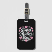Happy Moederdag Schattigee Bloemen Moeder Oma Bagagelabel (Voorkant (verticaal))