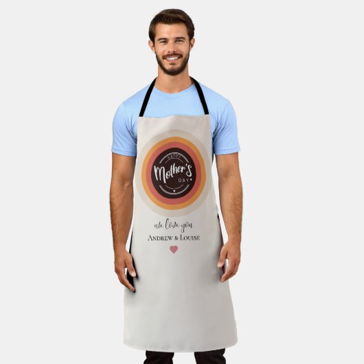 Happy moederdag schort (Gedragen)