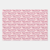 Happy Moederdag Script Bleek Roze Naam van Giver Inpakpapier Vel (Voorkant 2)