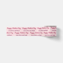 Happy Moederdag Script Bleek Roze Naam van Giver