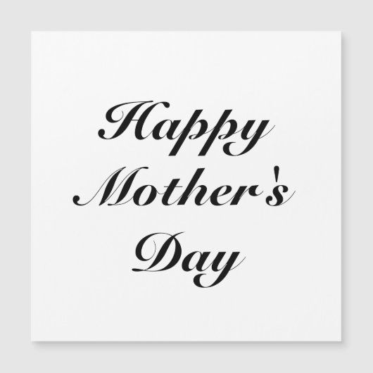 Happy Moederdag script elegant magnetische kaart (Voorkant)