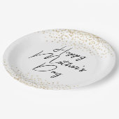 Happy Moederdag Script & Gold Glitter Confetti Papieren Bordje (Gekanteld)