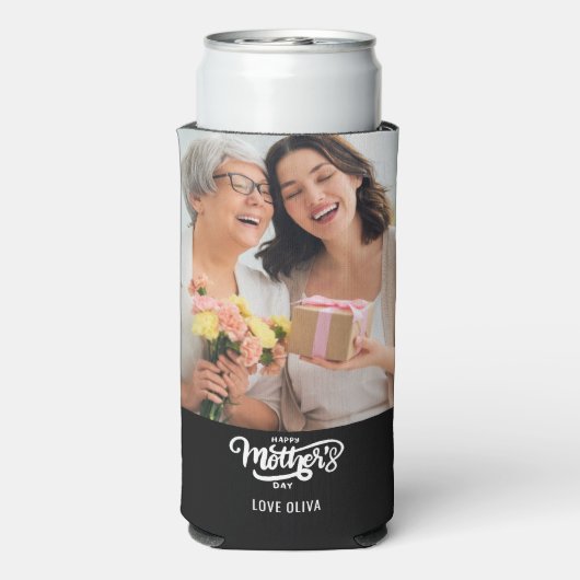 Happy Moederdag Seltzer Blikjeskoeler (Seltzer Achterkant)