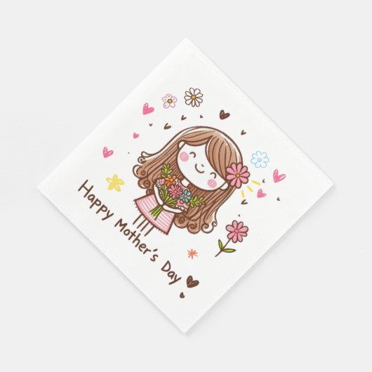 Happy Moederdag Servet (Hoek)
