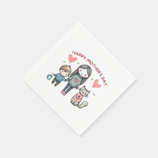 Happy Moederdag Servet (Hoek)