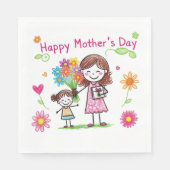Happy Moederdag Servet (Voorkant)