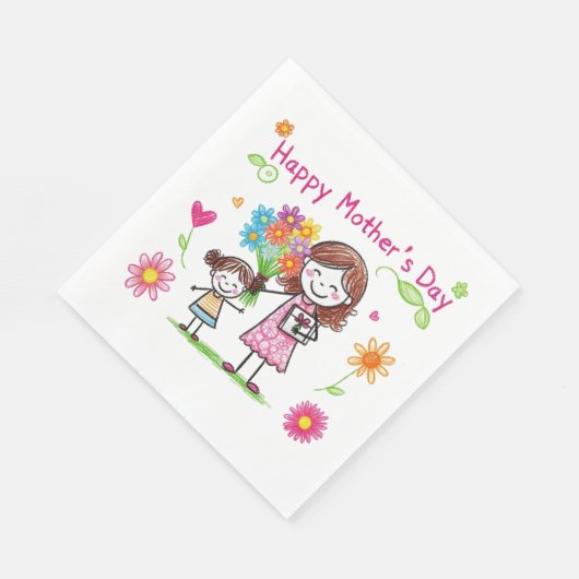 Happy Moederdag Servet (Hoek)