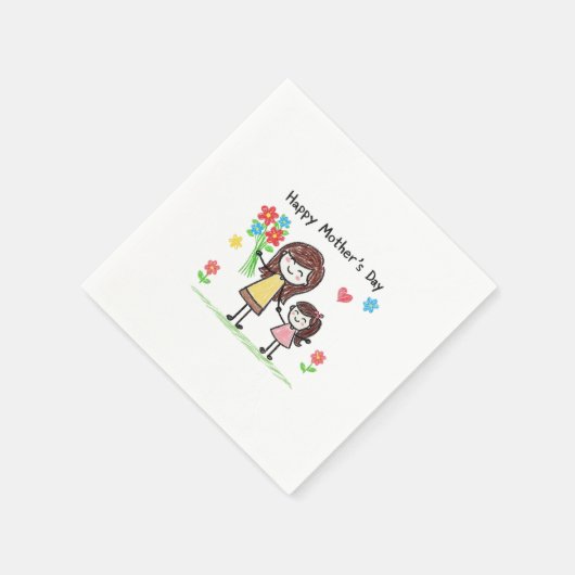 Happy Moederdag Servet (Hoek)