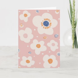 Happy Moederdag Simple Floral Wenskaart Kaart