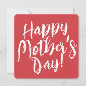 Happy Moederdag Simple Modern Typografie Feestdagenkaart (Voorkant)