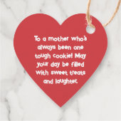 Happy Moederdag Simple Modern Typography Heart Bedankjes Labels (Achterkant)