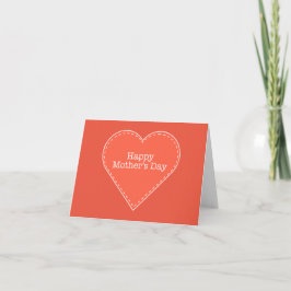 Happy Moederdag Sinaasappel Heart Note Kaart