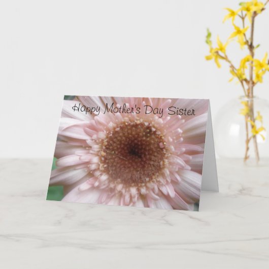 Happy Moederdag Sister Kaart (Gele Bloem)