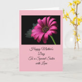 Happy Moederdag Sister Kaart (Gele Bloem)