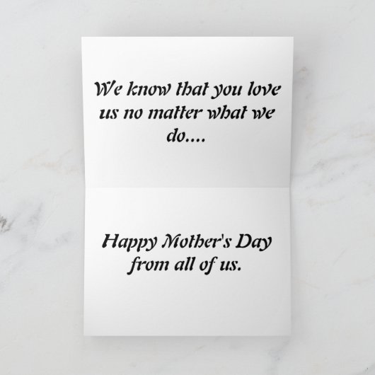 Happy Moederdag Skunk Kaart (Binnen)