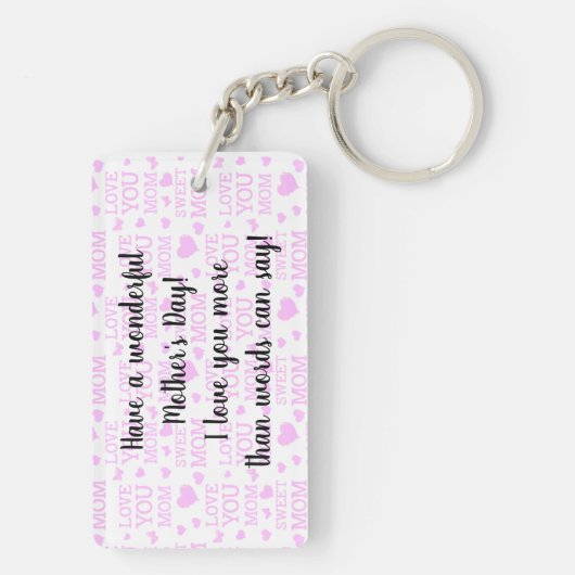 Happy Moederdag Sleutelhanger (achterkant)