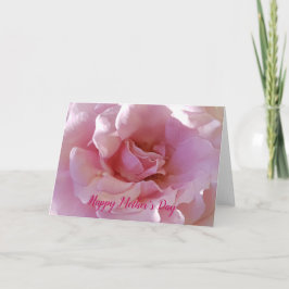 Happy Moederdag Soft Pink Rose Feestdagen Kaart