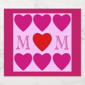 Happy Moederdag Sparkling Wijnetiket (Enkel label)