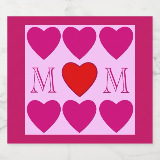 Happy Moederdag Sparkling Wijnetiket (Enkel label)