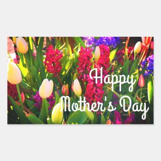 Happy Moederdag Spring Flowers #5 Sticker (Voorkant)