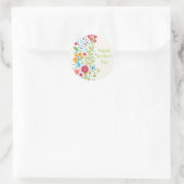Happy Moederdag Spring Flowers Ronde Sticker (Tas)