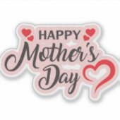Happy Moederdag Sticker (Voorkant)
