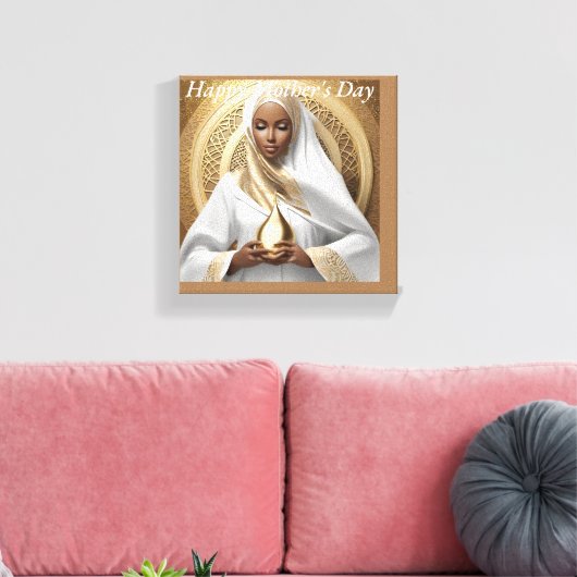 Happy Moederdag stretched canvas print (Insitu (Woonkamer))