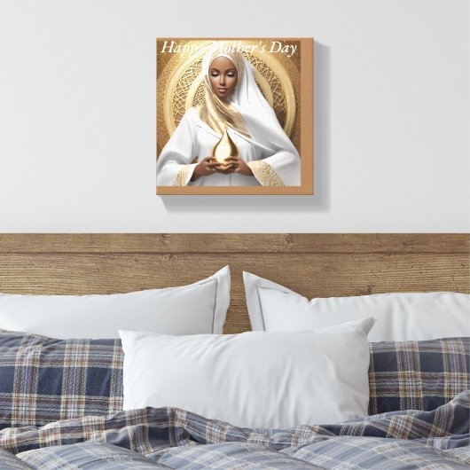 Happy Moederdag stretched canvas print (Insitu (Slaapkamer))