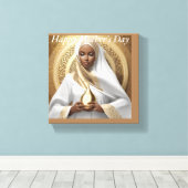 Happy Moederdag stretched canvas print (Insitu (Houten vloer))