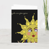 Happy Moederdag Sun Woman Oekraïense volkskunst Kaart (Achterkant)