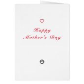 Happy Moederdag Sunflower en bijen op Blue Sky (Achterkant)