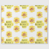 Happy Moederdag Sunflower Gift Wrap Cadeaupapier (Vlak)