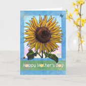 Happy Moederdag Sunflower Kaart (Gele Bloem)