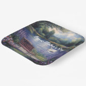 Happy Moederdag Swan Bench Lake Papieren Bordje (Gebogen)