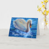 Happy Moederdag - Swan Serentity Kaart (Gele Bloem)