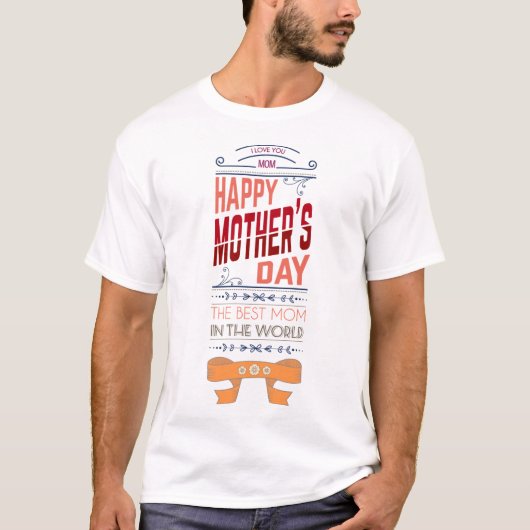 HAPPY MOEDERDAG T-SHIRT (Voorkant)