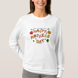 Happy Moederdag T-shirt met lange mouwen