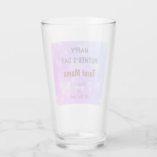 Happy Moederdag Tarot Mama design Glas (Achterkant)