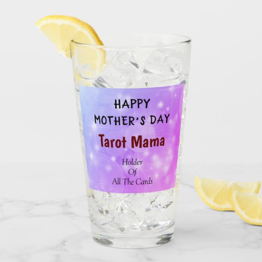 Happy Moederdag Tarot Mama design Glas (Voorkant ijs)
