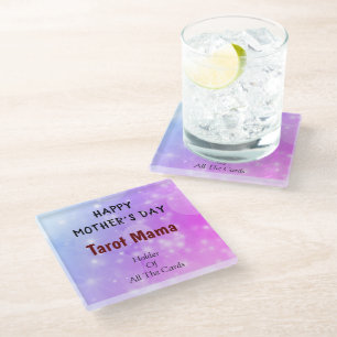 Happy Moederdag Tarot Mama design Glazen Onderzetter