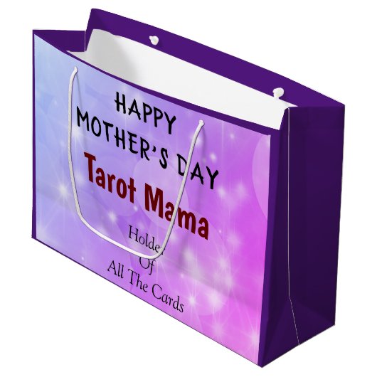 Happy Moederdag Tarot Mama design Groot Cadeauzakje (Voorkant Gekanteld)